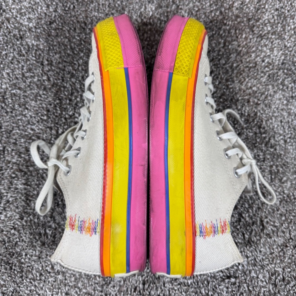 Converse Chuck Taylor All Star Lift Low Rainbow Pride Platform Sneakers 7.5 - Picture 5 of 10
